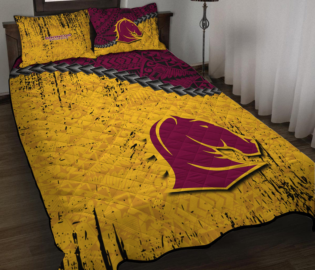 brisbane-broncos-quilt-bed-set-grunge-polynesian-tattoo-nrl
