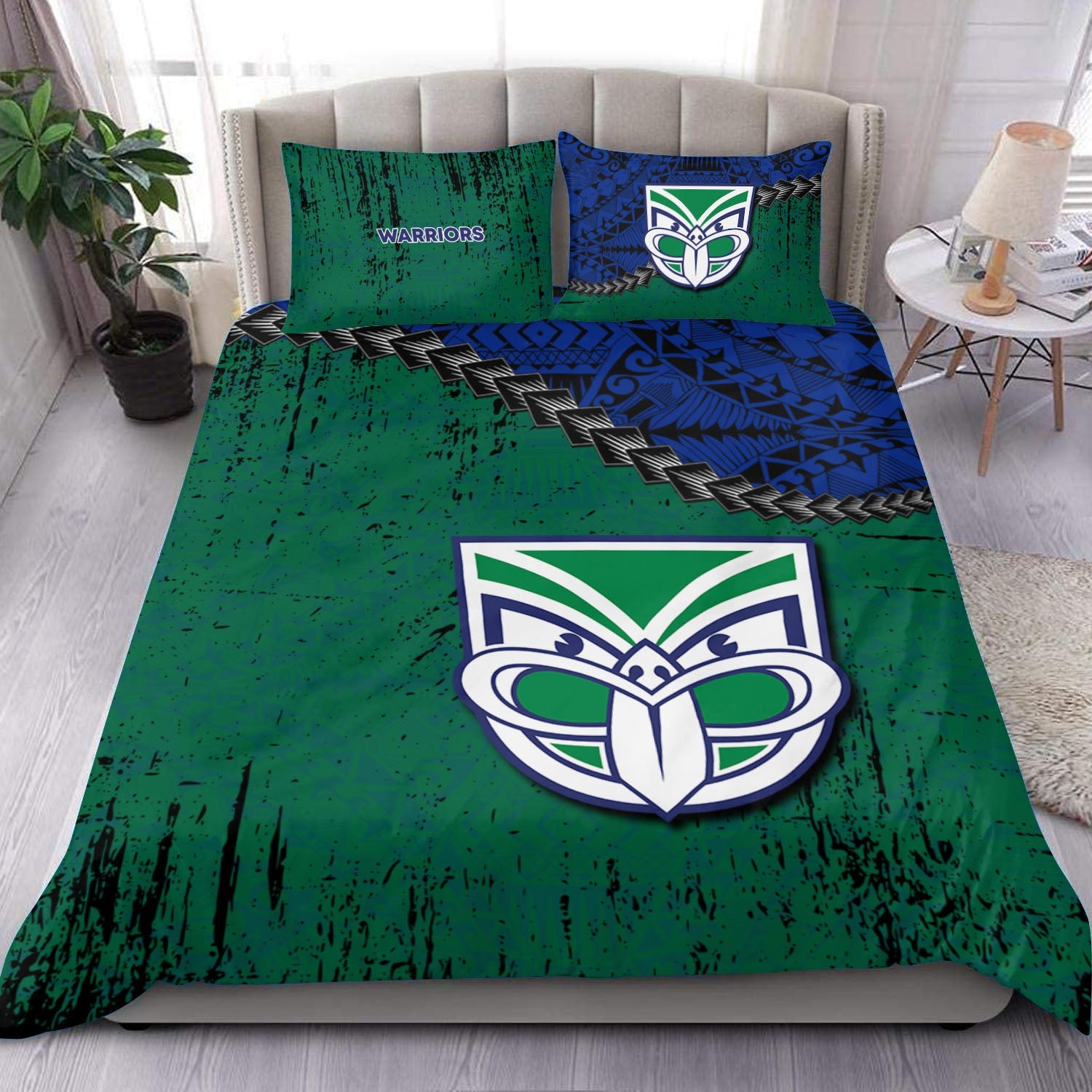 new-zealand-warriors-bedding-set-grunge-polynesian-tattoo-nrl