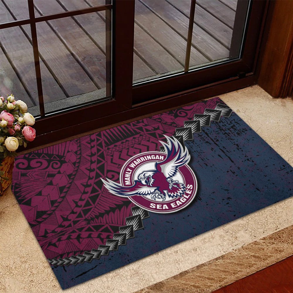 manly-warringah-sea-eagles-doormat-grunge-polynesian-tattoo-nrl