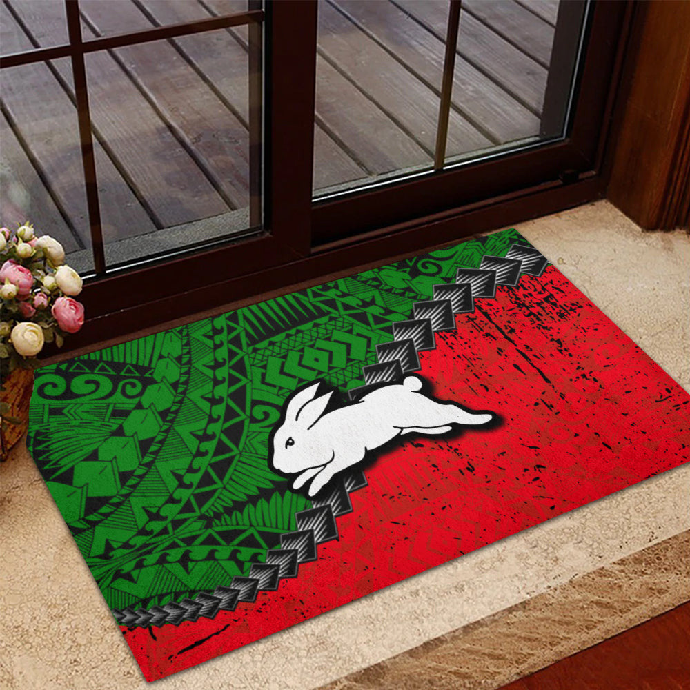 south-sydney-rabbitohs-doormat-grunge-polynesian-tattoo-nrl