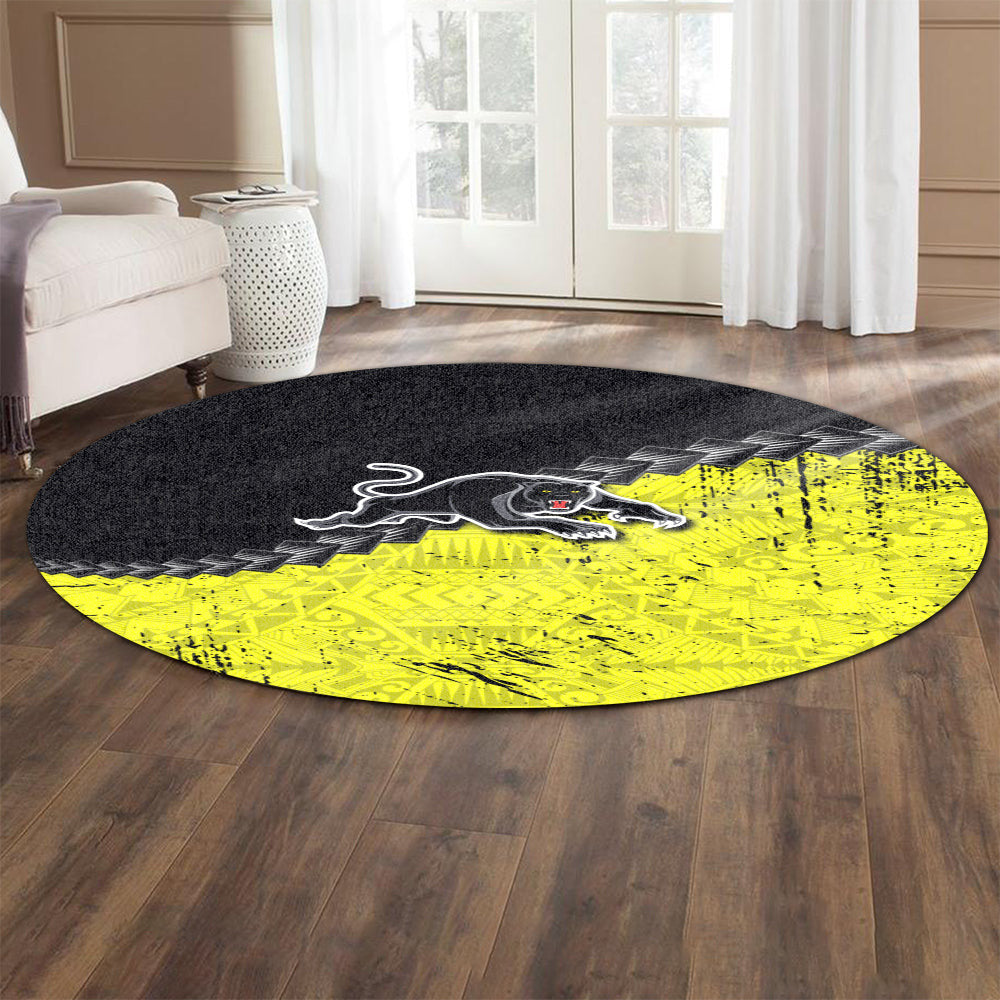 penrith-panthers-round-rug-grunge-polynesian-tattoo-nrl