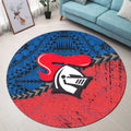 newcastle-knights-round-rug-grunge-polynesian-tattoo-nrl