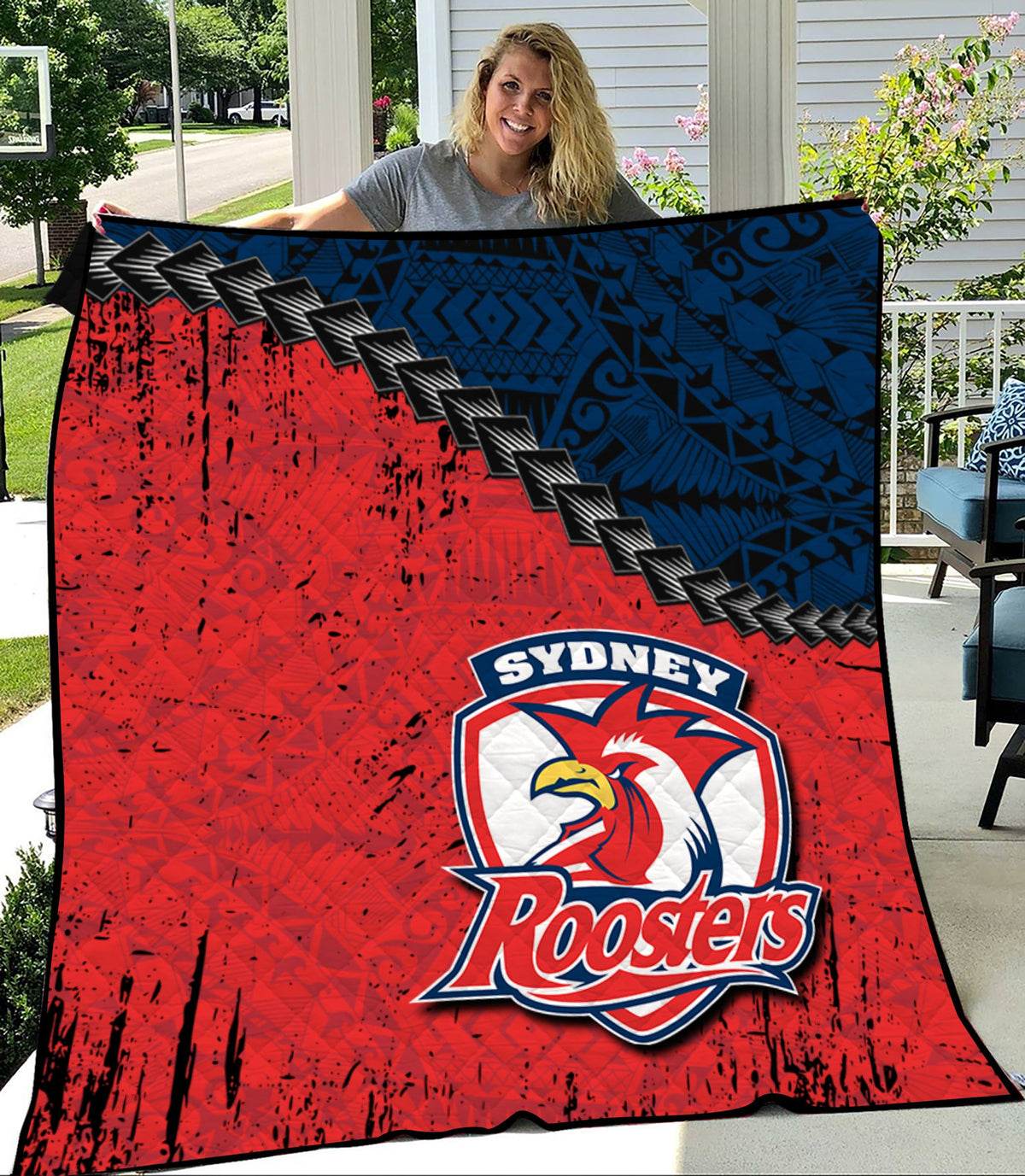 sydney-roosters-premium-quilt-grunge-polynesian-tattoo-nrl