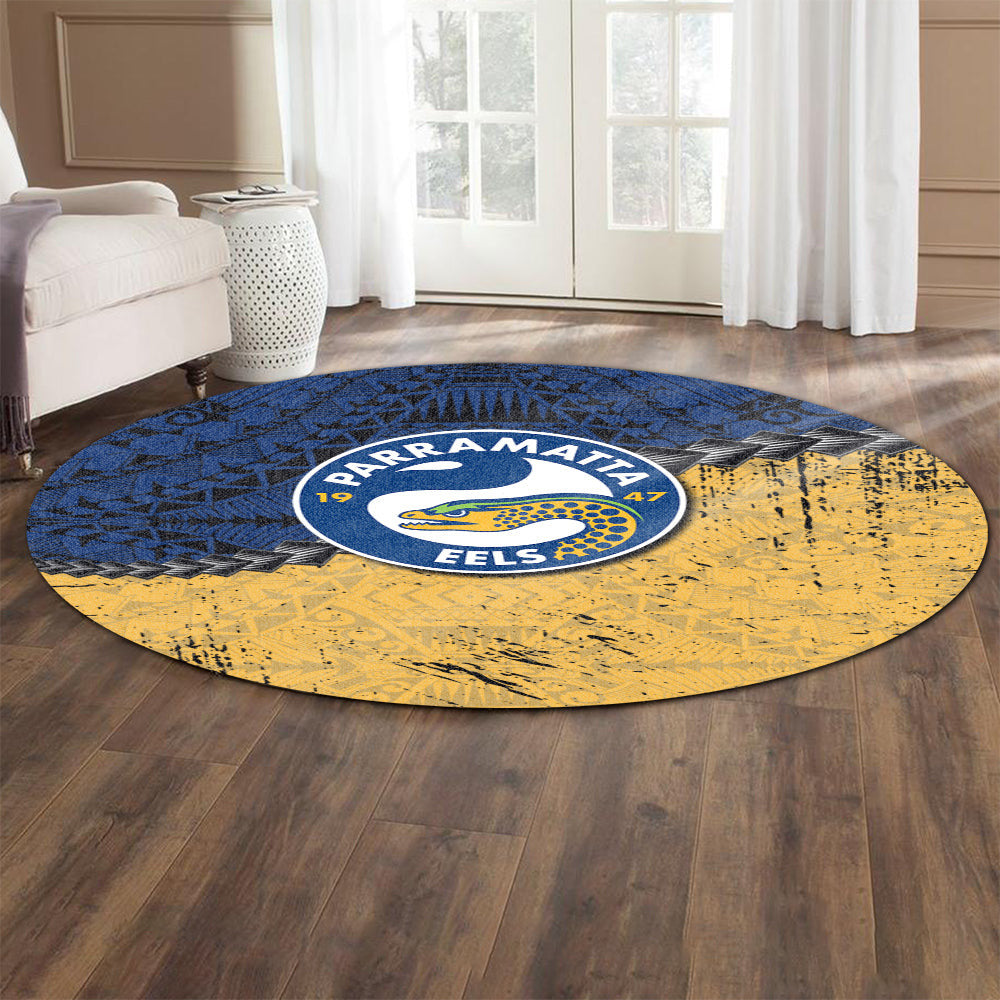 parramatta-eels-round-rug-grunge-polynesian-tattoo-nrl