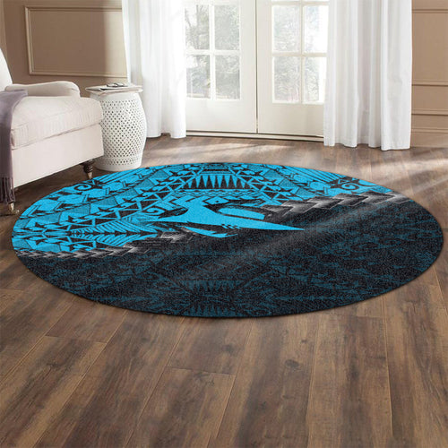 cronulla-sutherland-sharks-round-rug-grunge-polynesian-tattoo-nrl