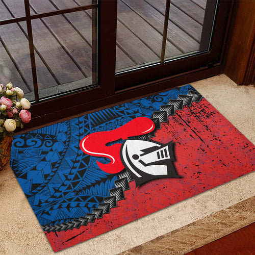 newcastle-knights-doormat-grunge-polynesian-tattoo-nrl
