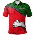 south-sydney-rabbitohs-polo-shirt-grunge-polynesian-tattoo-nrl