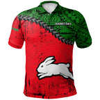 south-sydney-rabbitohs-polo-shirt-grunge-polynesian-tattoo-nrl