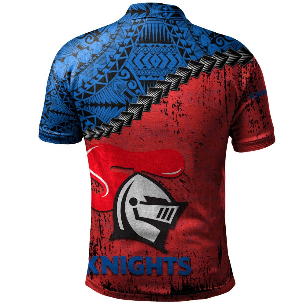newcastle-knights-polo-shirt-grunge-polynesian-tattoo-nrl