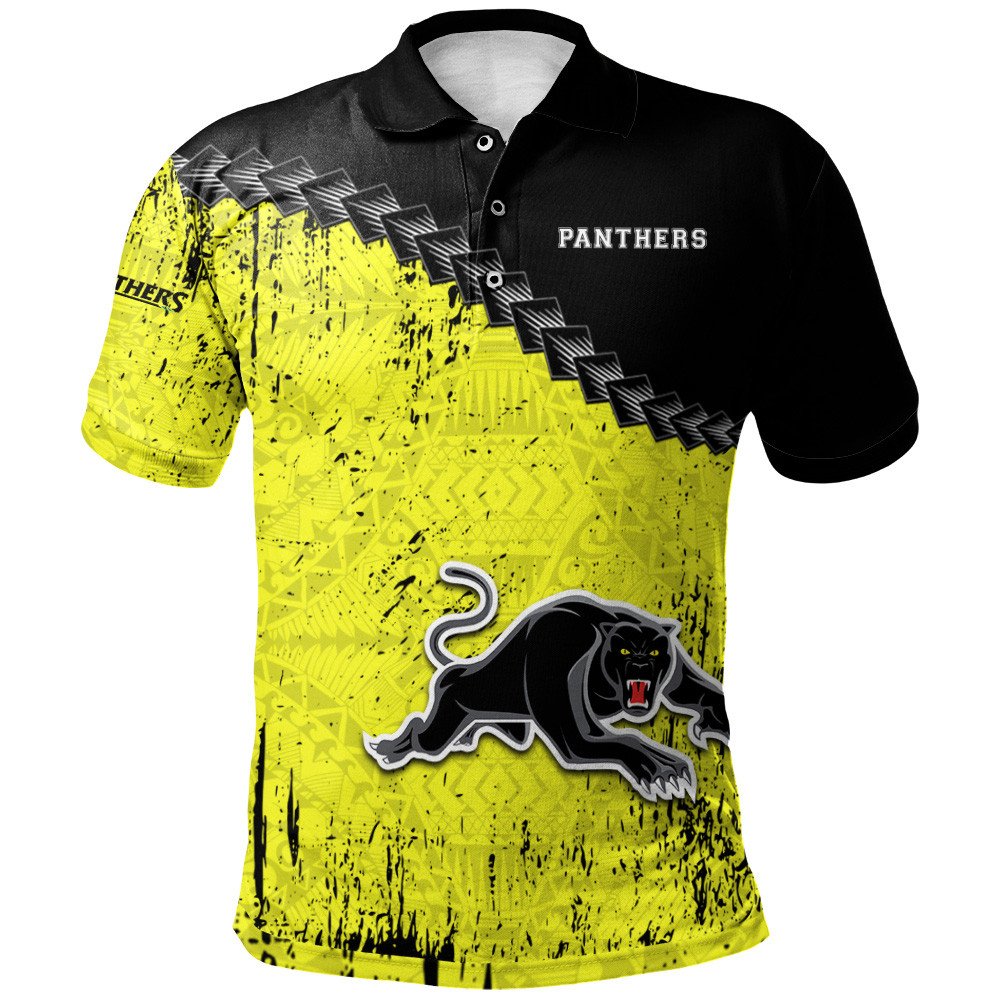 penrith-panthers-polo-shirt-grunge-polynesian-tattoo-nrl