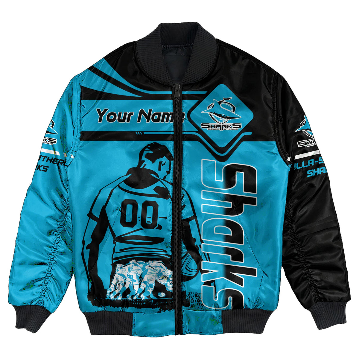 cronulla-sutherland-sharks-bomber-jacket-personalized-pentagon-style-nrl