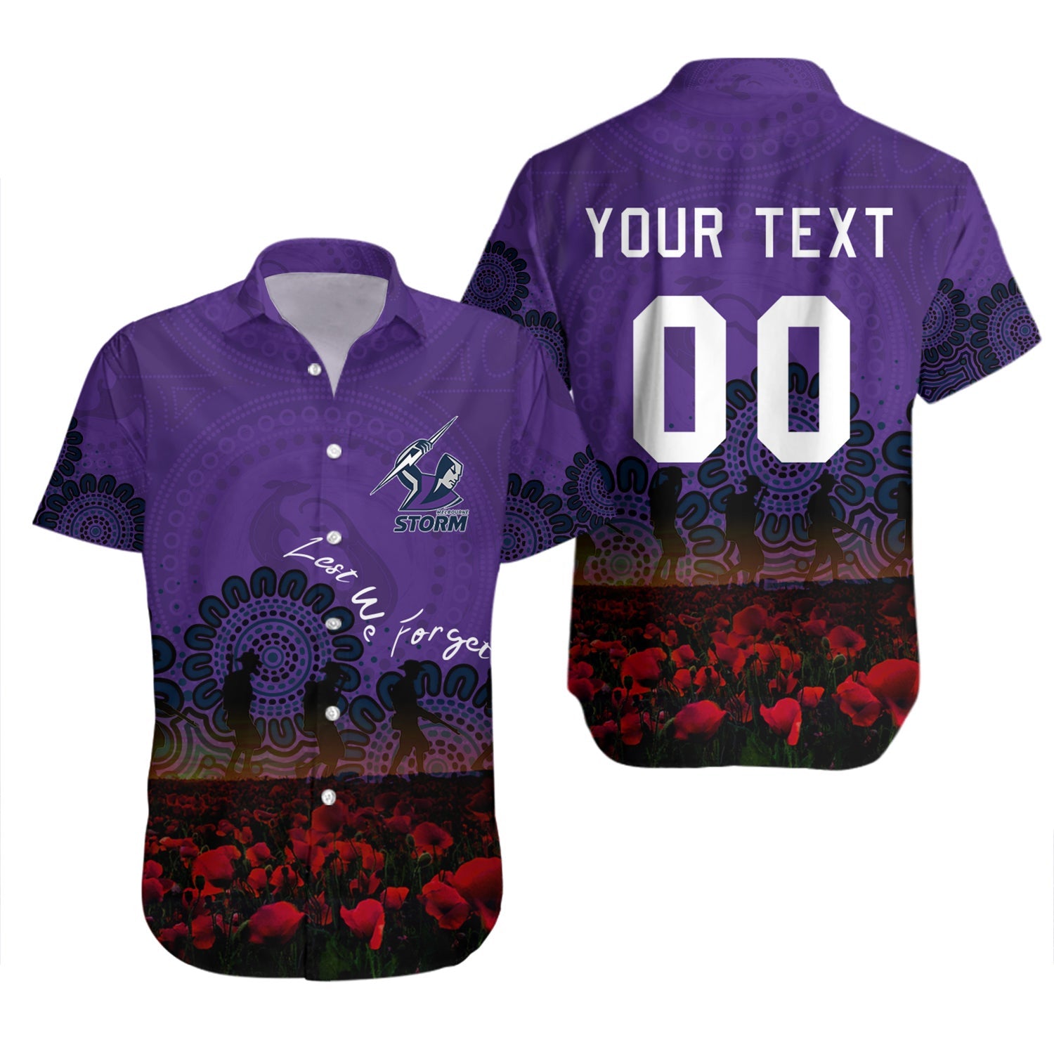 melbourne-storm-hawaii-shirt-personalized-aboriginal-rugby-anzac-day-poppy-with-soldiers-nrl