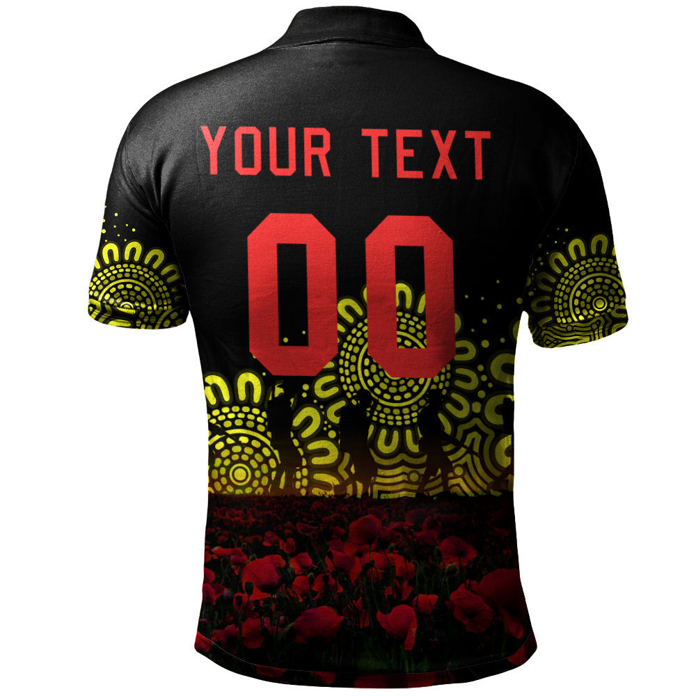 penrith-panthers-polo-shirt-personalized-aboriginal-rugby-anzac-day-poppy-with-soldiers-nrl