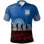 canterbury-bankstown-bulldogs-polo-shirt-personalized-aboriginal-rugby-anzac-day-poppy-with-soldiers-nrl