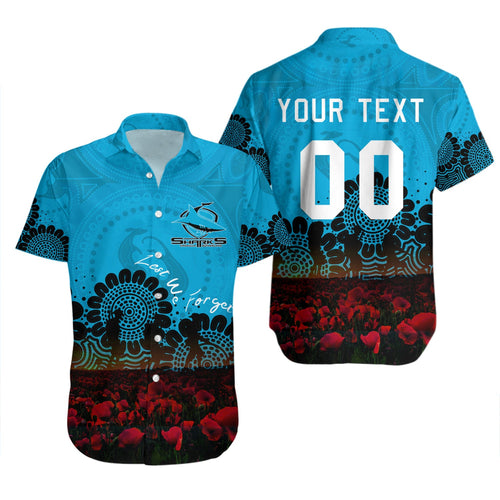 cronulla-sutherland-sharks-hawaii-shirt-personalized-aboriginal-rugby-anzac-day-poppy-with-soldiers-nrl