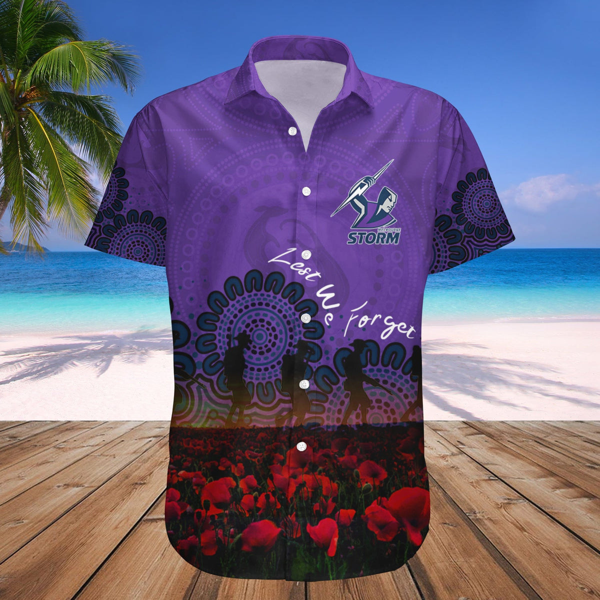 melbourne-storm-hawaii-shirt-personalized-aboriginal-rugby-anzac-day-poppy-with-soldiers-nrl