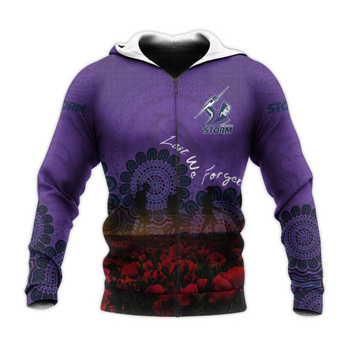 melbourne-storm-hoodie-personalized-aboriginal-rugby-anzac-day-poppy-with-soldiers-nrl