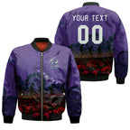 melbourne-storm-bomber-jacket-personalized-aboriginal-rugby-anzac-day-poppy-with-soldiers-nrl