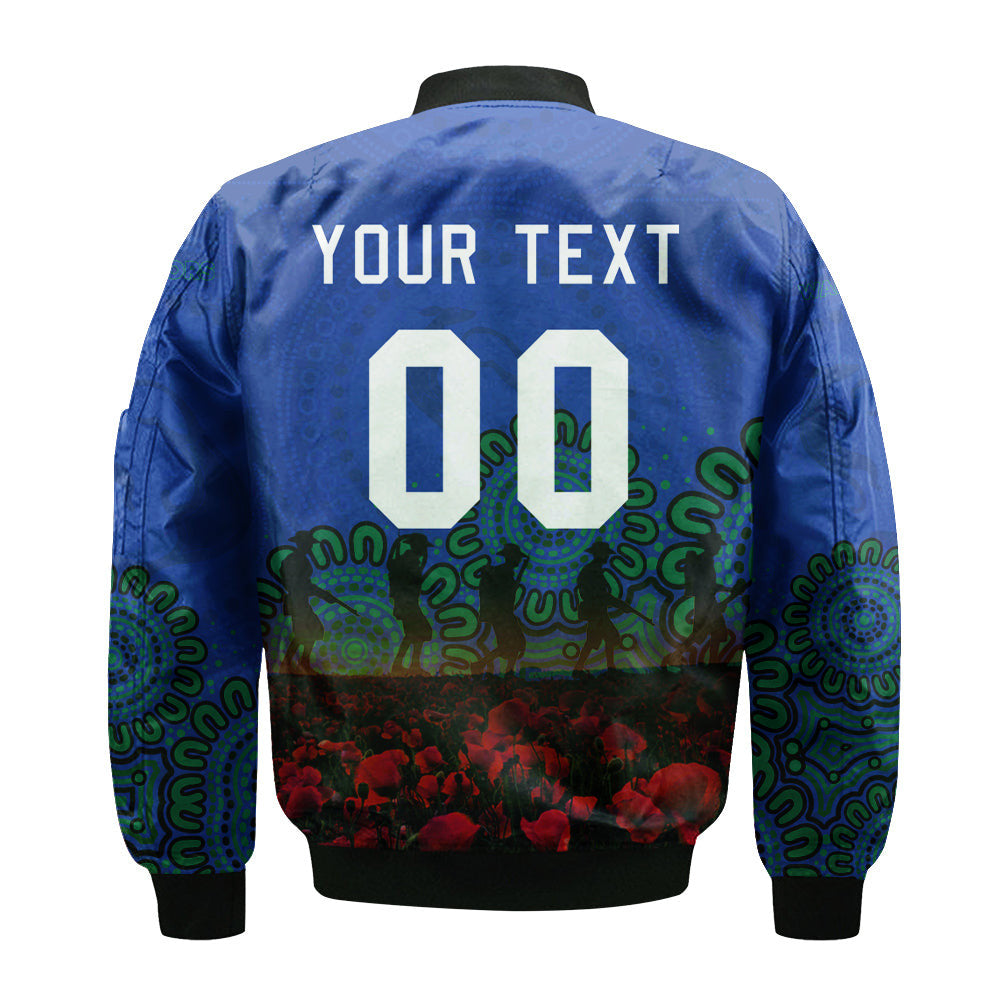 new-zealand-warriors-bomber-jacket-personalized-aboriginal-rugby-anzac-day-poppy-with-soldiers-nrl