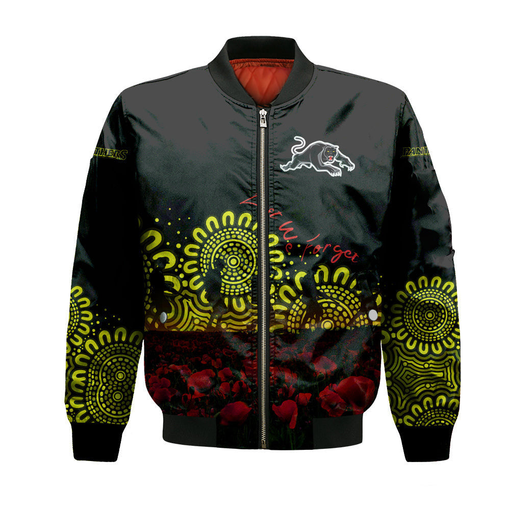 penrith-panthers-bomber-jacket-personalized-aboriginal-rugby-anzac-day-poppy-with-soldiers-nrl