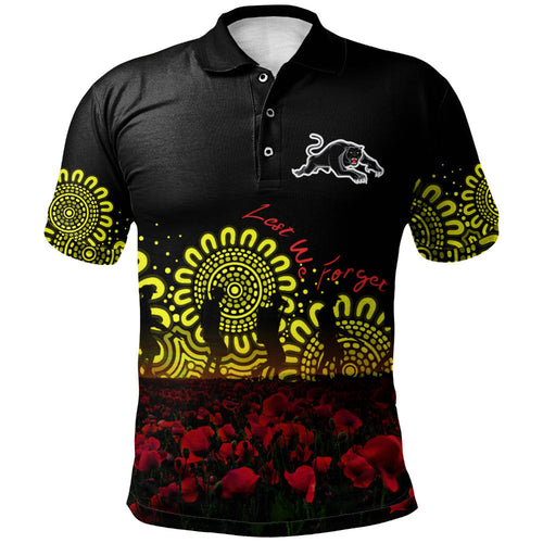 penrith-panthers-polo-shirt-personalized-aboriginal-rugby-anzac-day-poppy-with-soldiers-nrl