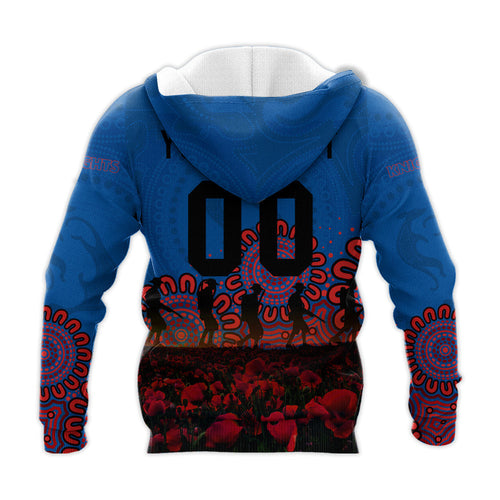newcastle-knights-hoodie-personalized-aboriginal-rugby-anzac-day-poppy-with-soldiers-nrl