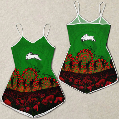 south-sydney-rabbitohs-women-rompers-personalized-aboriginal-rugby-anzac-day-poppy-with-soldiers-nrl
