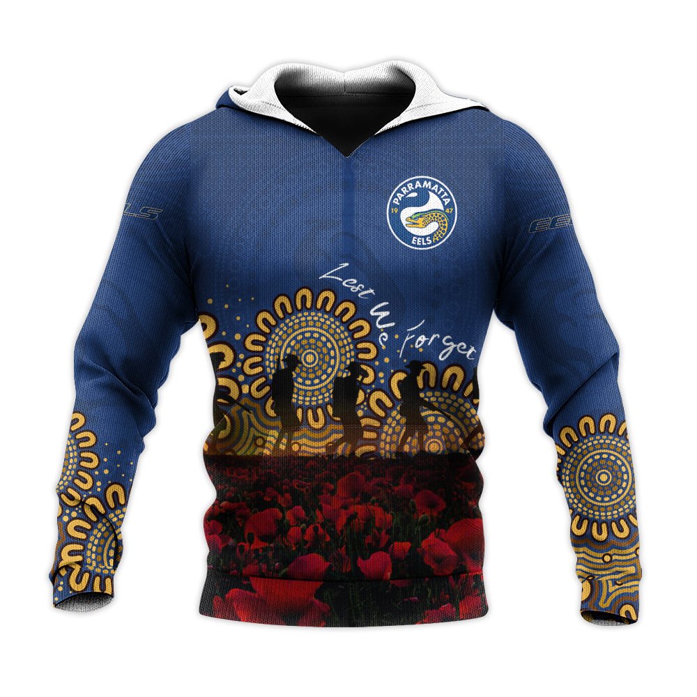 parramatta-eels-hoodie-personalized-aboriginal-rugby-anzac-day-poppy-with-soldiers-nrl