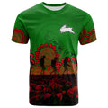 south-sydney-rabbitohs-t-shirt-personalized-aboriginal-rugby-anzac-day-poppy-with-soldiers-nrl