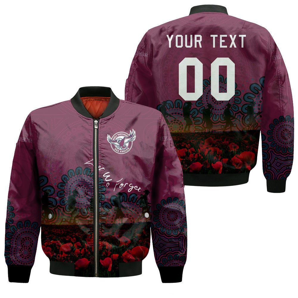 manly-warringah-sea-eagles-bomber-jacket-personalized-aboriginal-rugby-anzac-day-poppy-with-soldiers-nrl
