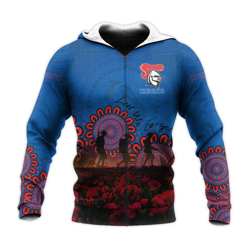 newcastle-knights-hoodie-personalized-aboriginal-rugby-anzac-day-poppy-with-soldiers-nrl