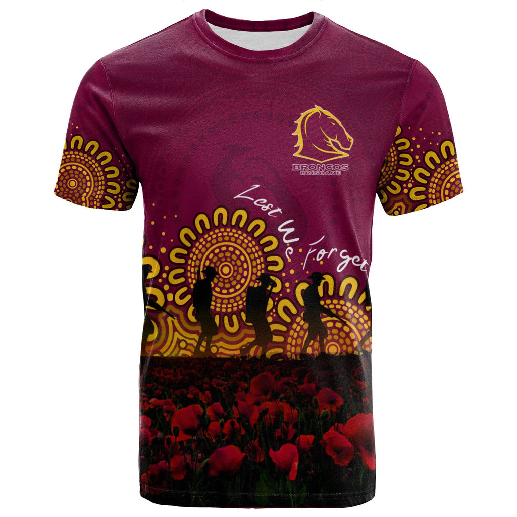 brisbane-broncos-t-shirt-personalized-aboriginal-rugby-anzac-day-poppy-with-soldiers-nrl