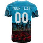 cronulla-sutherland-sharks-t-shirt-personalized-aboriginal-rugby-anzac-day-poppy-with-soldiers-nrl