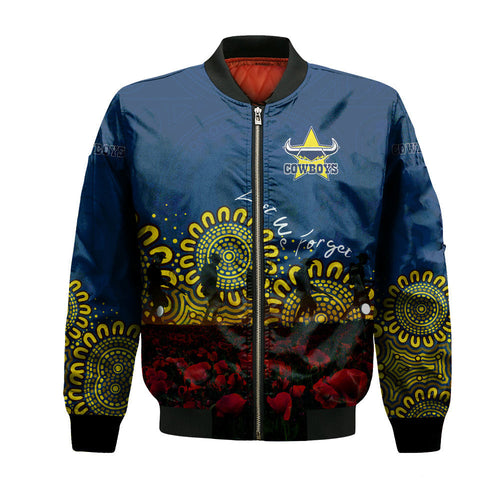 north-queensland-cowboys-bomber-jacket-personalized-aboriginal-rugby-anzac-day-poppy-with-soldiers-nrl