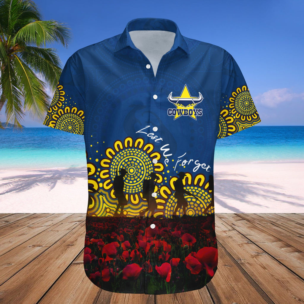 north-queensland-cowboys-hawaii-shirt-personalized-aboriginal-rugby-anzac-day-poppy-with-soldiers-nrl