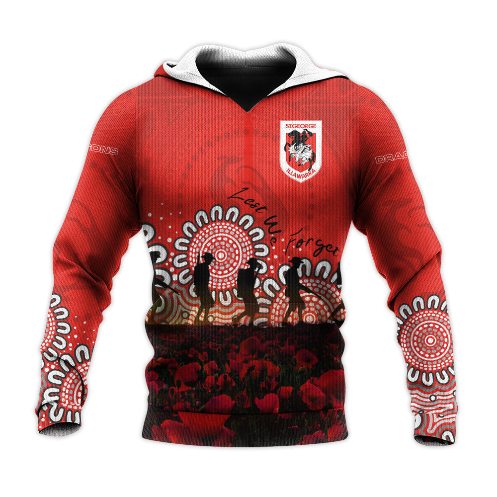 st-george-illawarra-dragons-hoodie-personalized-aboriginal-rugby-anzac-day-poppy-with-soldiers-nrl