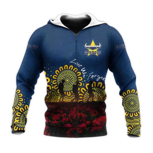north-queensland-cowboys-hoodie-personalized-aboriginal-rugby-anzac-day-poppy-with-soldiers-nrl