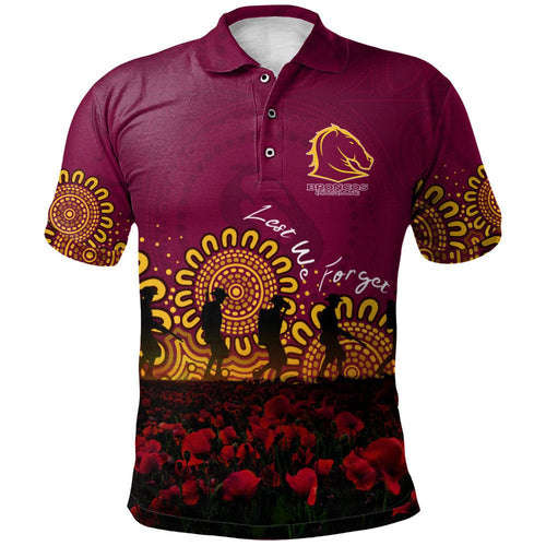 brisbane-broncos-polo-shirt-personalized-aboriginal-rugby-anzac-day-poppy-with-soldiers-nrl