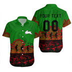 south-sydney-rabbitohs-hawaii-shirt-personalized-aboriginal-rugby-anzac-day-poppy-with-soldiers-nrl