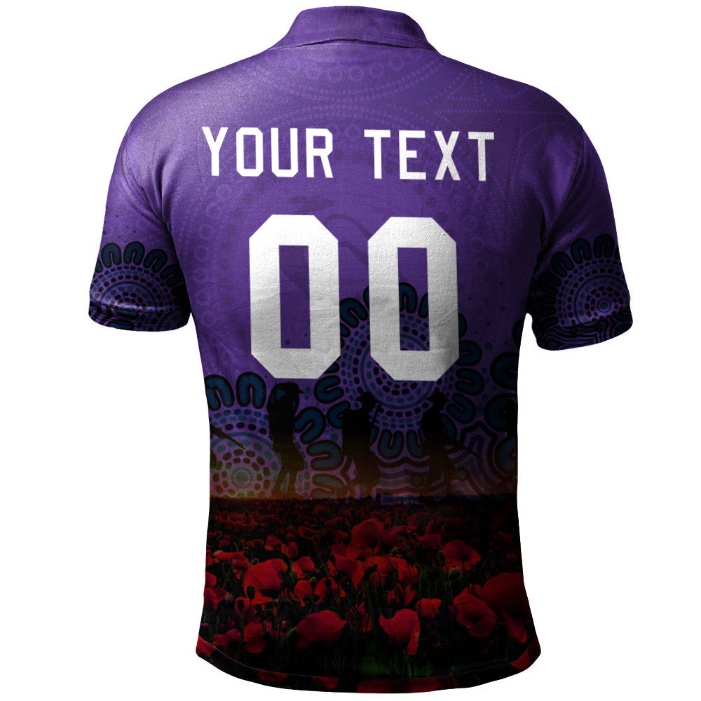 melbourne-storm-polo-shirt-personalized-aboriginal-rugby-anzac-day-poppy-with-soldiers-nrl
