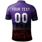 melbourne-storm-polo-shirt-personalized-aboriginal-rugby-anzac-day-poppy-with-soldiers-nrl