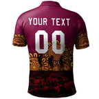 brisbane-broncos-polo-shirt-personalized-aboriginal-rugby-anzac-day-poppy-with-soldiers-nrl