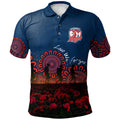 sydney-roosters-polo-shirt-personalized-aboriginal-rugby-anzac-day-poppy-with-soldiers-nrl