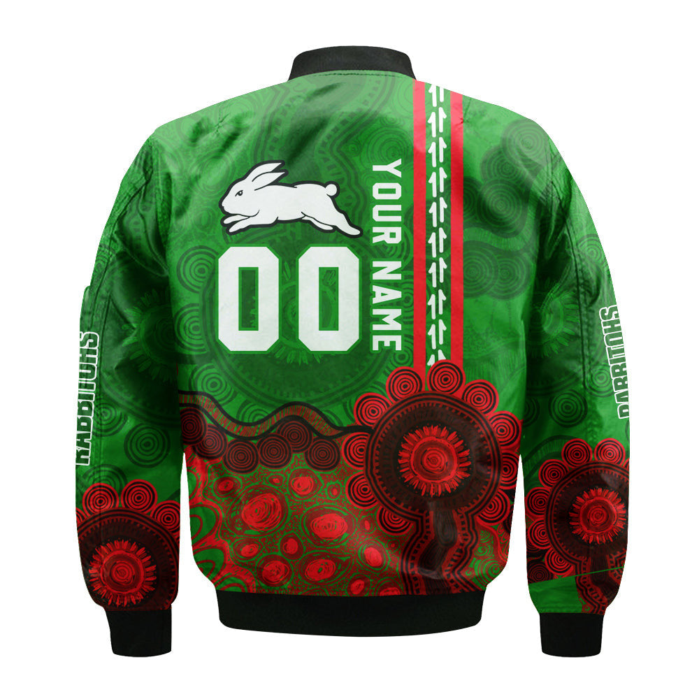 south-sydney-rabbitohs-aboriginal-bomber-jacket-rugby-indigenous-kangaroo-tracks-nrl
