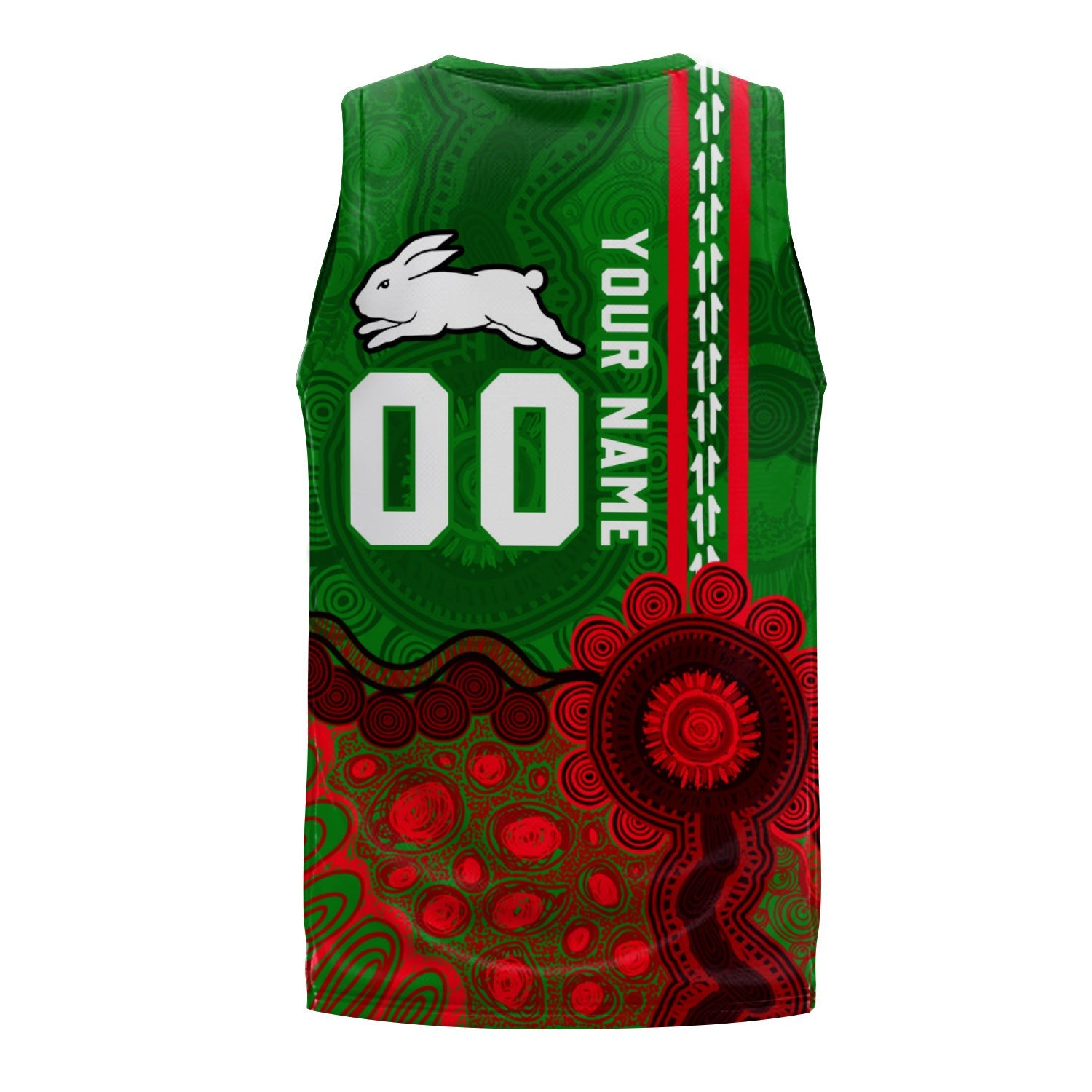 south-sydney-rabbitohs-aboriginal-basketball-jersey-personalized-rugby-indigenous-kangaroo-tracks-nrl