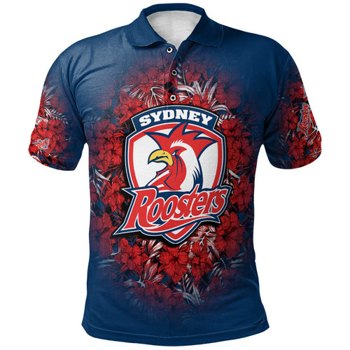 sydney-roosters-polo-shirt-polynesian-hibiscus-tropical-vintage-nrl