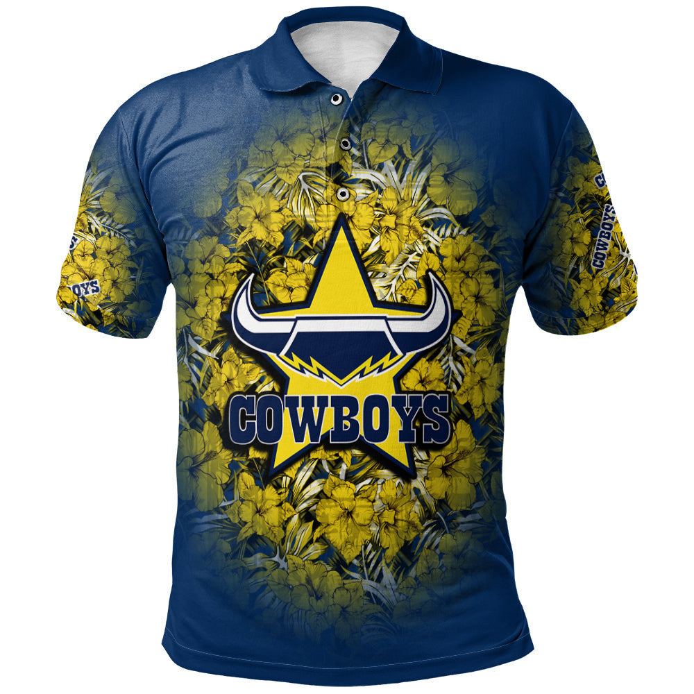 north-queensland-cowboys-polo-shirt-polynesian-hibiscus-tropical-vintage-nrl