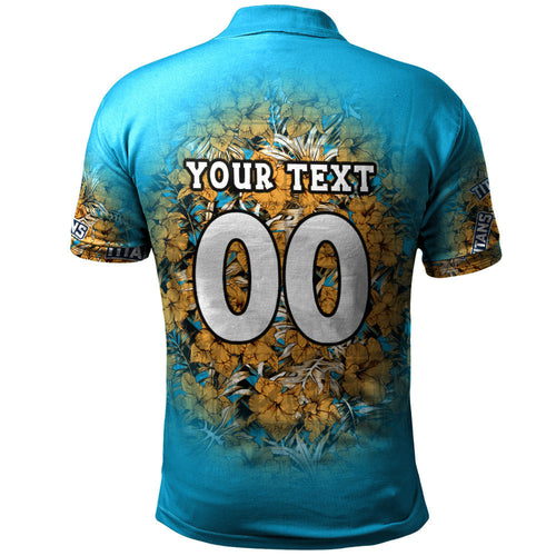 gold-coast-titans-polo-shirt-polynesian-hibiscus-tropical-vintage-nrl