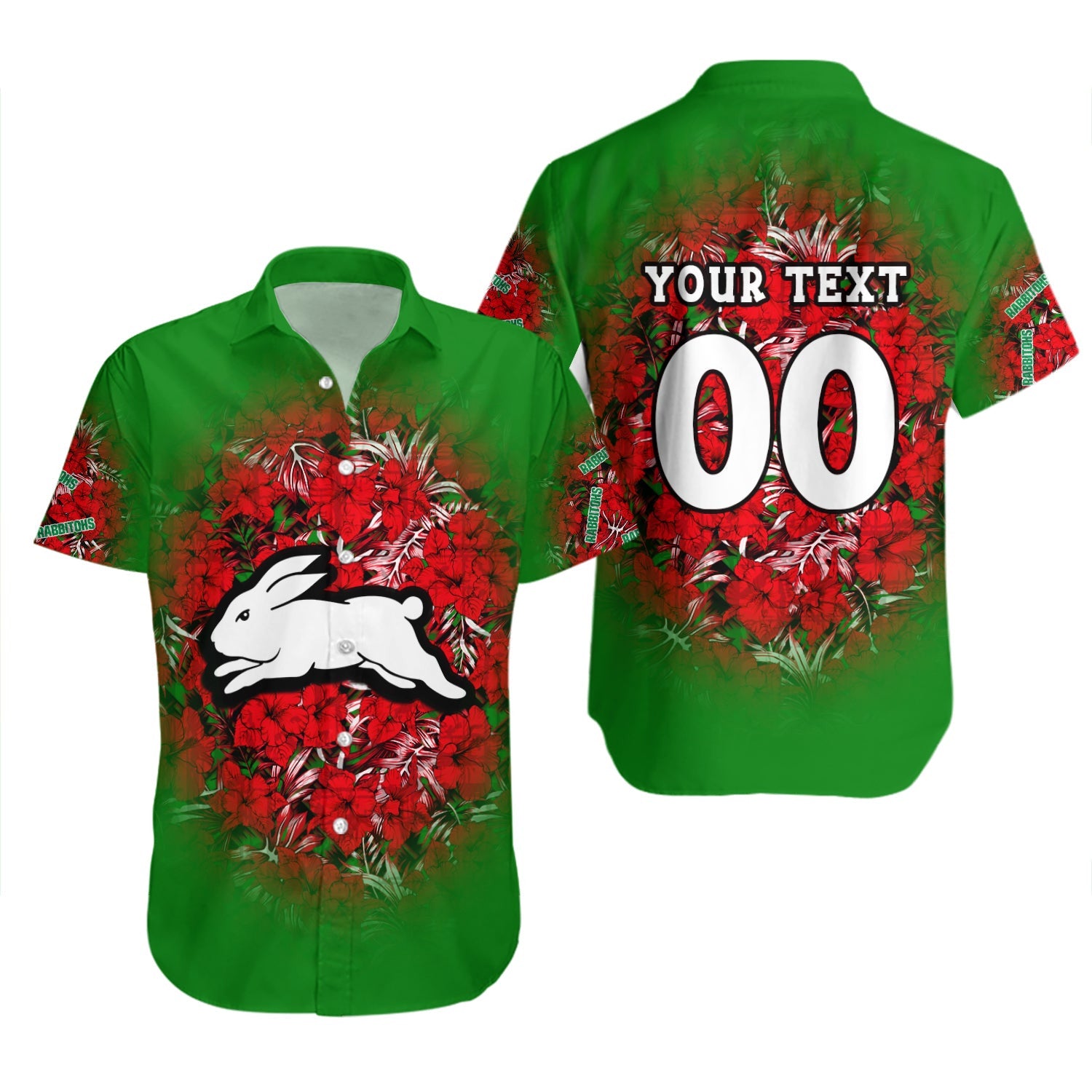 south-sydney-rabbitohs-hawaii-shirt-polynesian-hibiscus-tropical-vintage-nrl