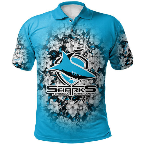 cronulla-sutherland-sharks-polo-shirt-polynesian-hibiscus-tropical-vintage-nrl